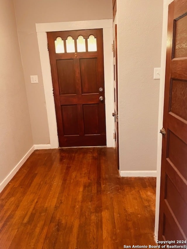 interior space featuring dark hardwood / wood-style flooring