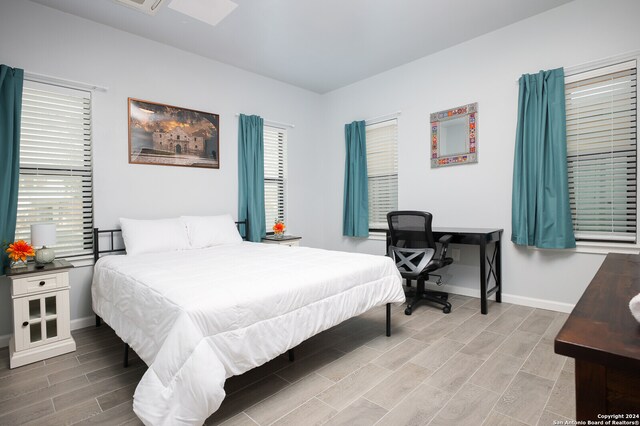 bedroom featuring hardwood / wood-style floors