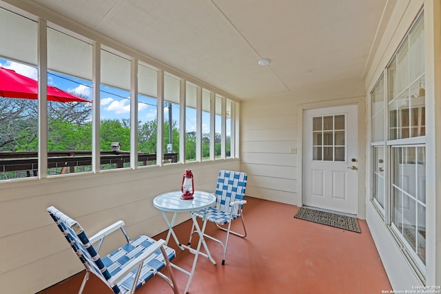 view of sunroom