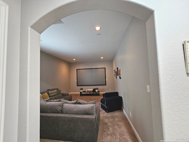 living room featuring carpet flooring