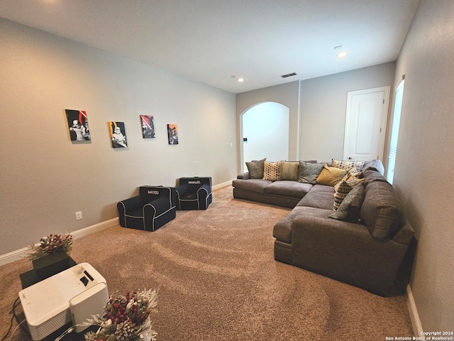 view of carpeted living room