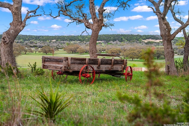 view of yard featuring a rural view