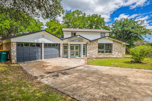 view of front of house featuring a garage