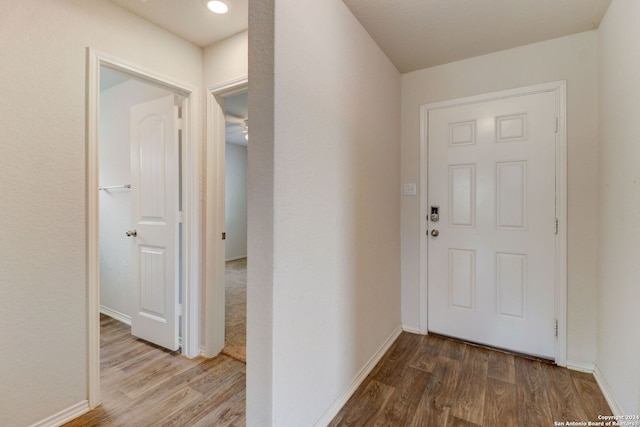 interior space featuring hardwood / wood-style flooring