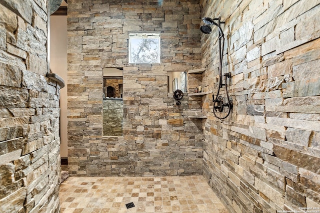 bathroom with walk in shower