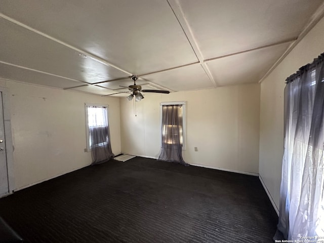 empty room with ceiling fan