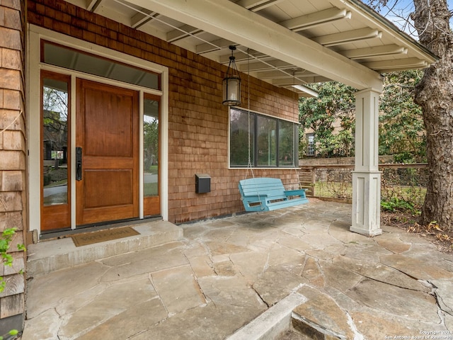 view of doorway to property