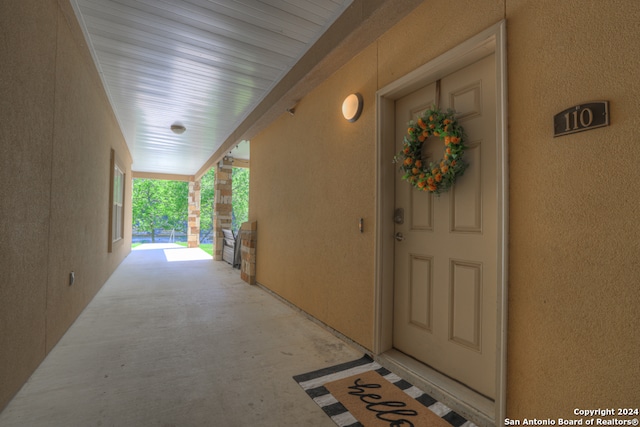 view of doorway to property