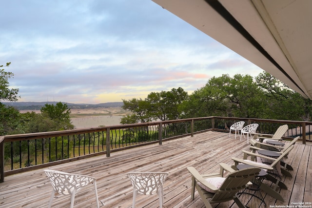 view of deck at dusk