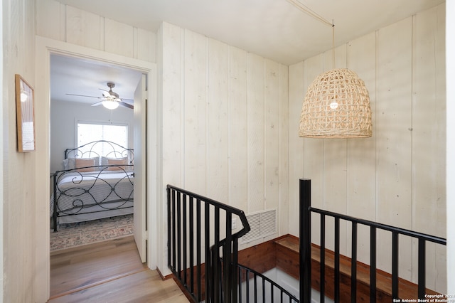 hallway featuring light wood-type flooring