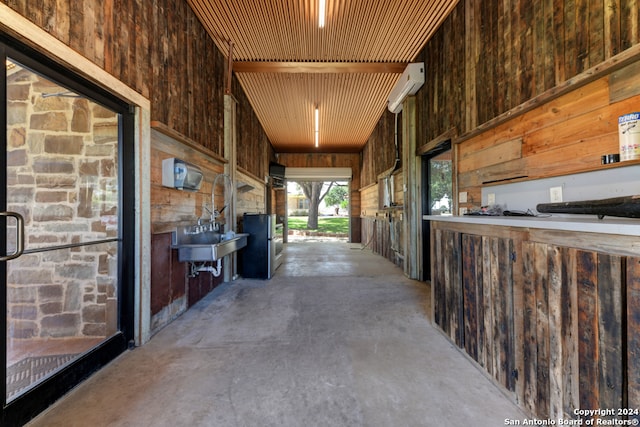 view of horse barn featuring sink