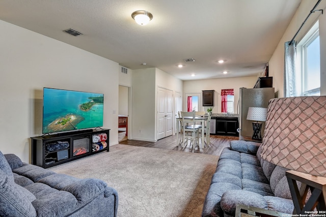 view of carpeted living room