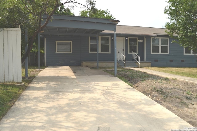 view of ranch-style home