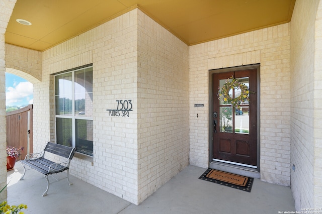 view of doorway to property