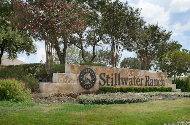 view of community sign