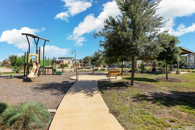 view of jungle gym