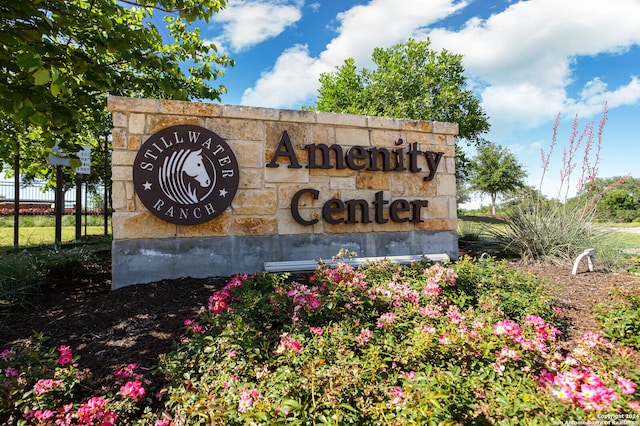 view of community sign