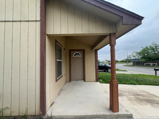 view of doorway to property