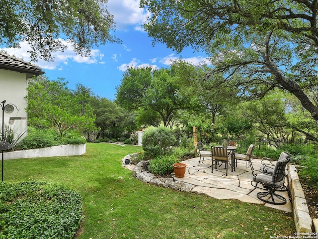 view of yard featuring a patio area