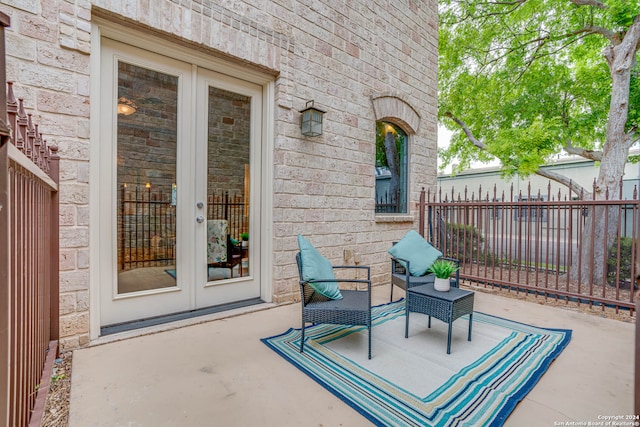 view of patio with french doors