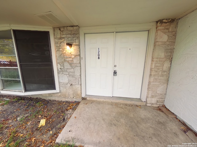 view of doorway to property