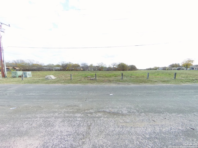 view of street with a rural view