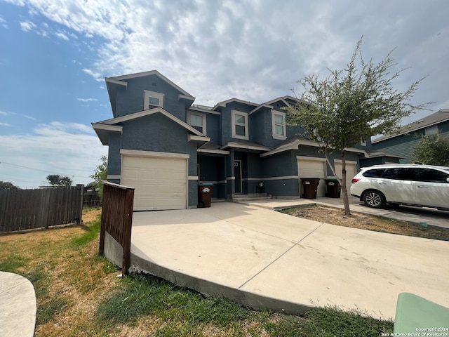 view of front of home featuring a garage