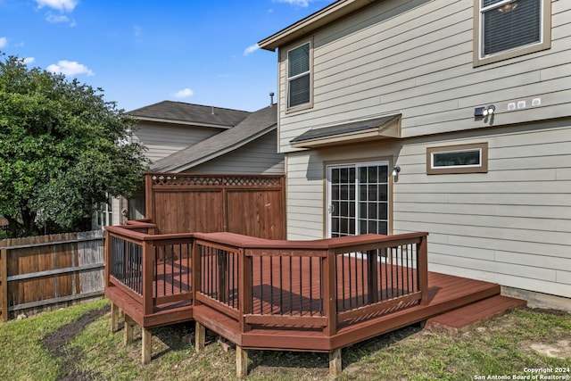 view of wooden deck