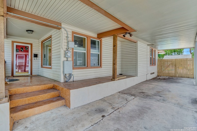 exterior space featuring covered porch