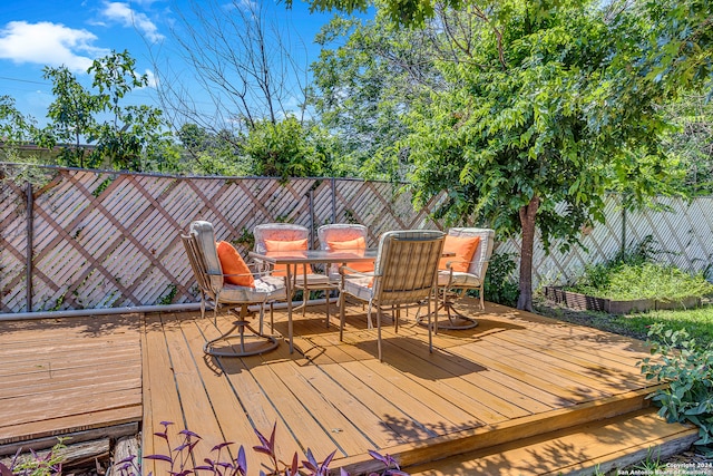 view of wooden terrace