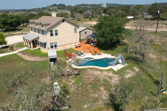 birds eye view of property