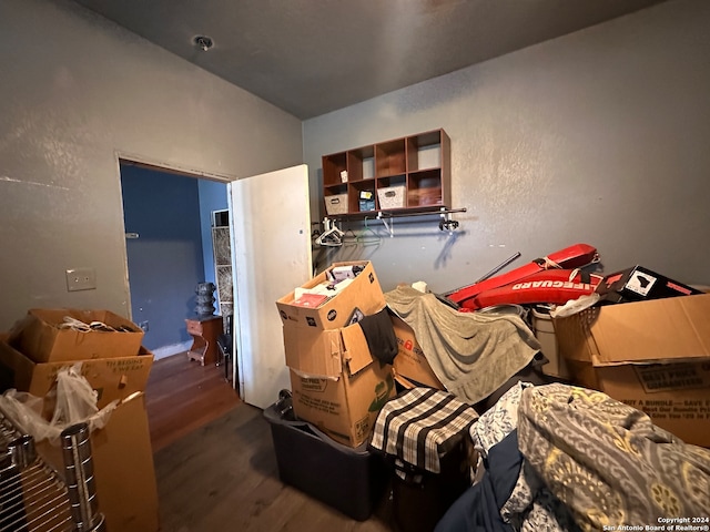 bedroom with wood-type flooring