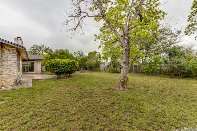 view of yard with a patio area