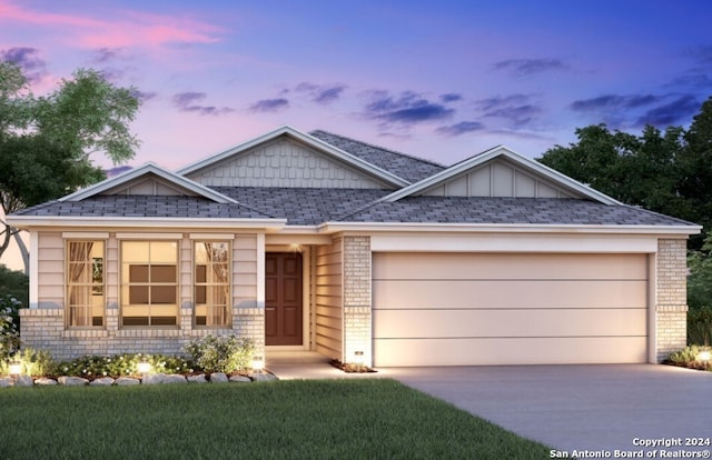 view of front of home featuring a garage