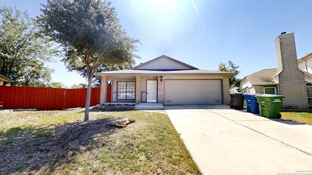 ranch-style home with a garage