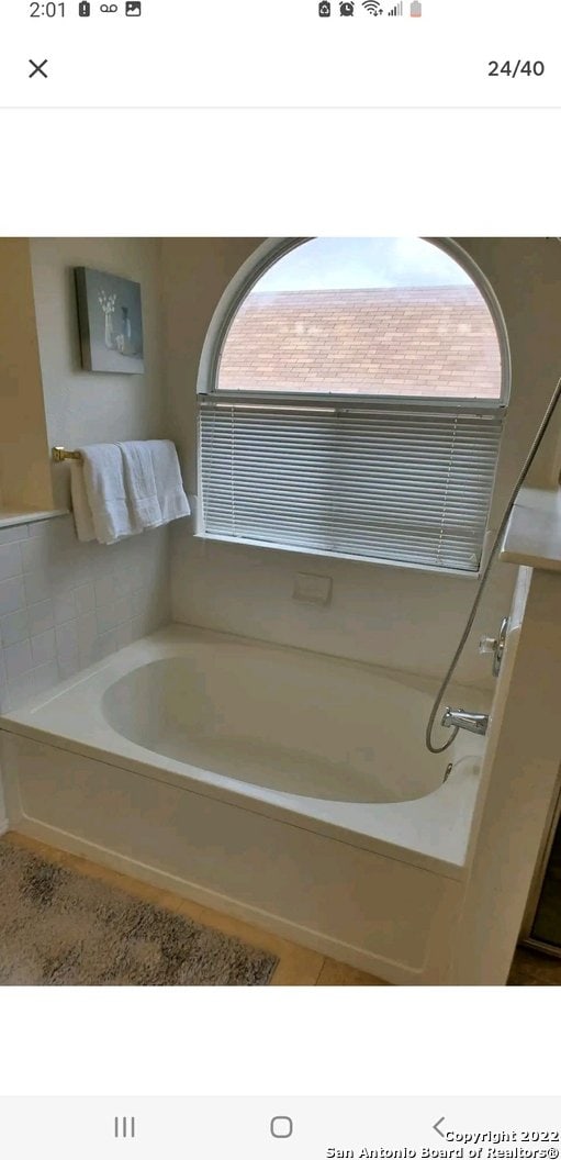 bathroom with a bathing tub