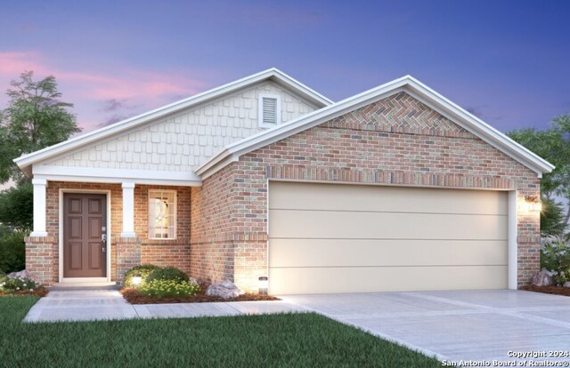 view of front facade featuring a garage