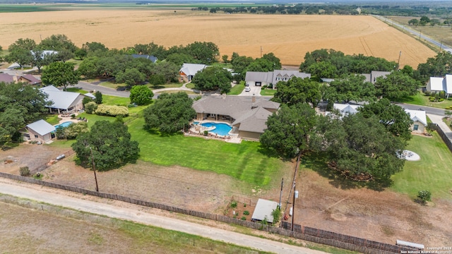 drone / aerial view featuring a rural view