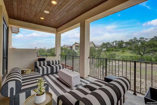 view of patio / terrace featuring a balcony