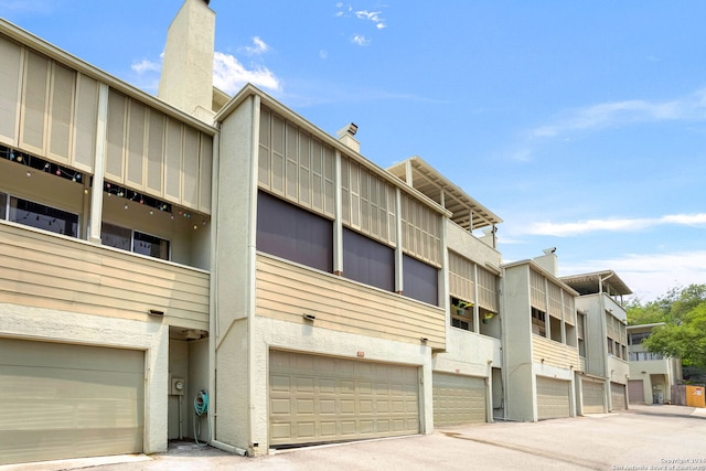 view of property with a garage