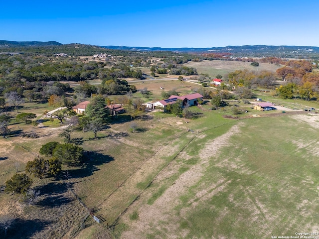 aerial view with a rural view