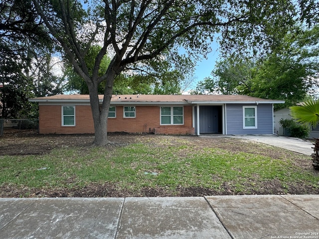 view of single story home