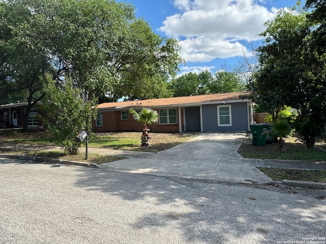 view of ranch-style home