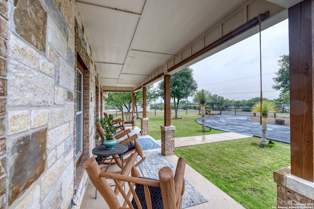 view of patio / terrace featuring covered porch