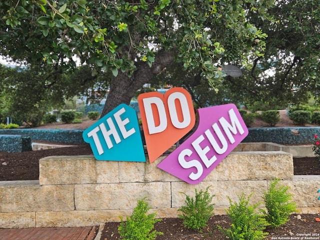 view of community sign