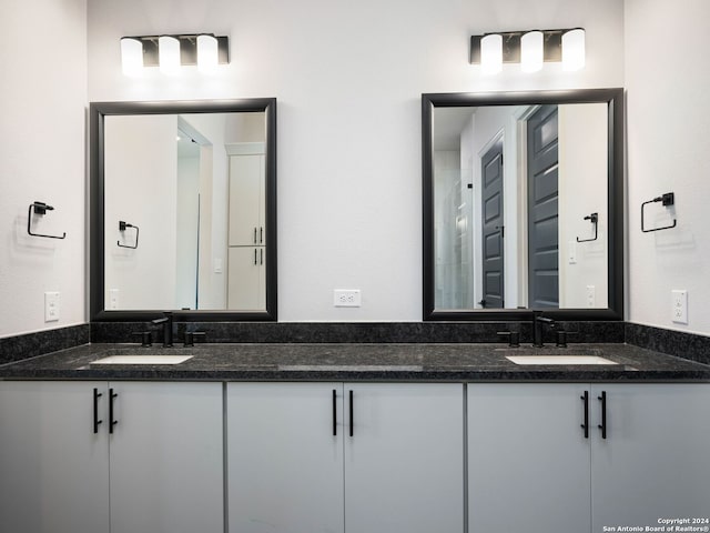 bathroom with double sink vanity