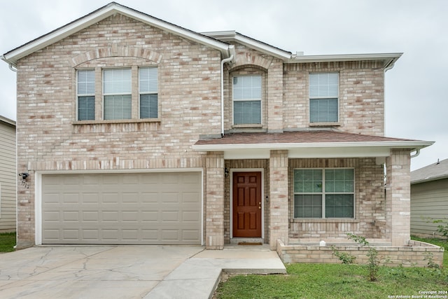 view of front facade with a garage