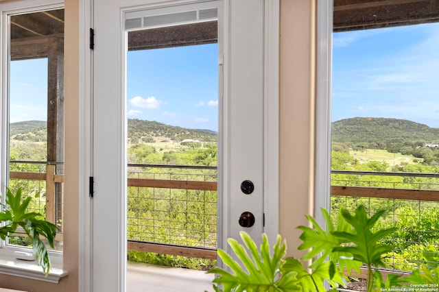 interior details with a mountain view