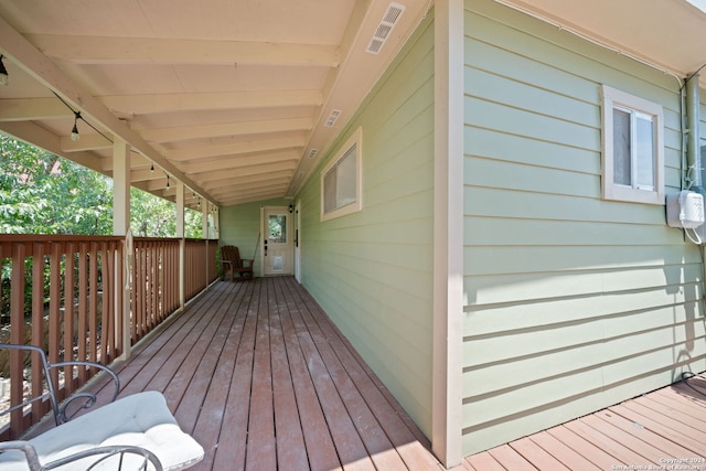 view of wooden deck