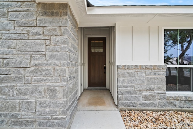 view of doorway to property